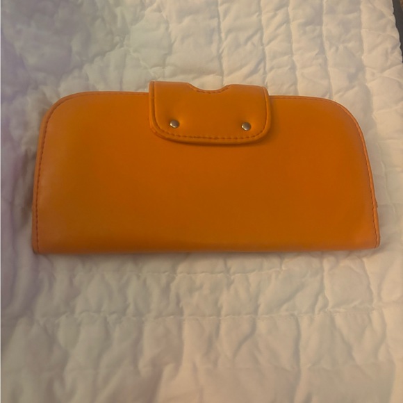 Vintage orange wallet with change purse - Picture 5 of 6